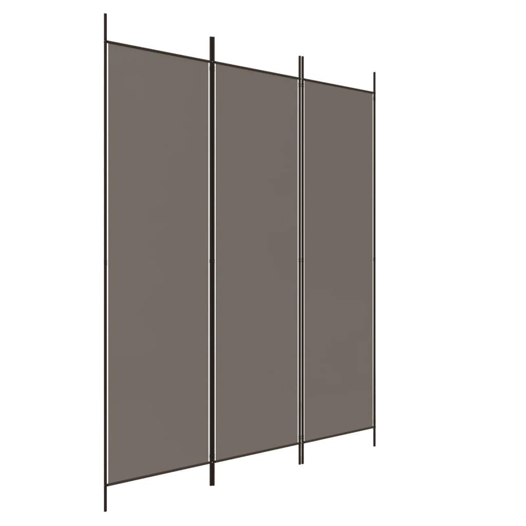 3-Panel Room Divider Anthracite 59.1"x78.7" Fabric at Set Shop and Smile