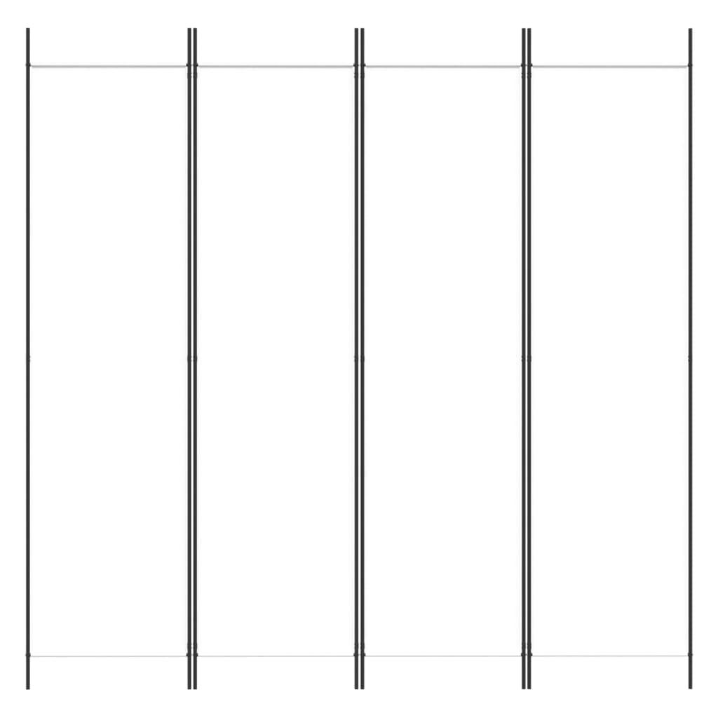 4-Panel Room Divider White 78.7"x78.7" Fabric at Set Shop and Smile