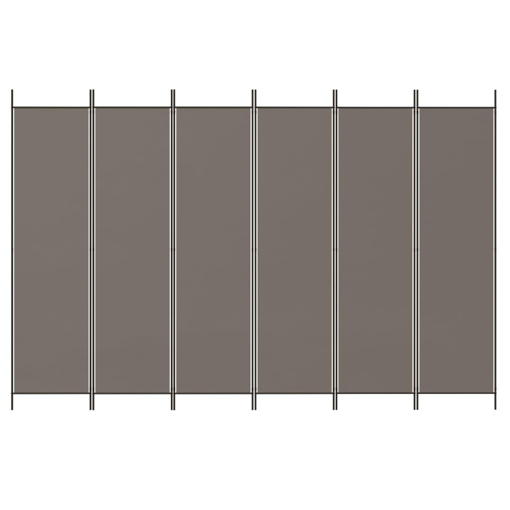 6-Panel Room Divider Anthracite 118.1"x78.7" Fabric at Set Shop and Smile