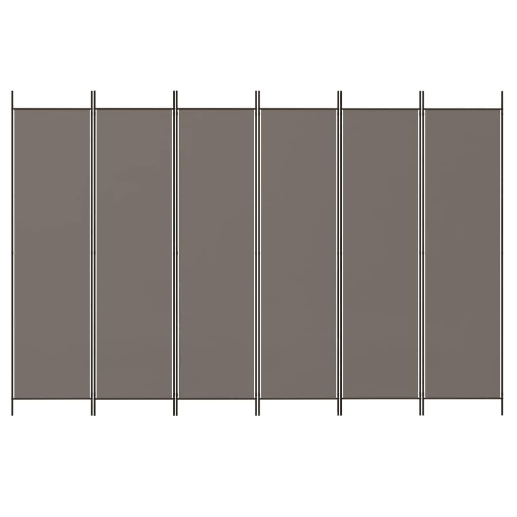 6-Panel Room Divider Anthracite 118.1"x86.6" Fabric at Set Shop and Smile