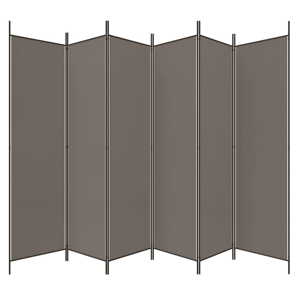 6-Panel Room Divider Anthracite 118.1"x86.6" Fabric at Set Shop and Smile