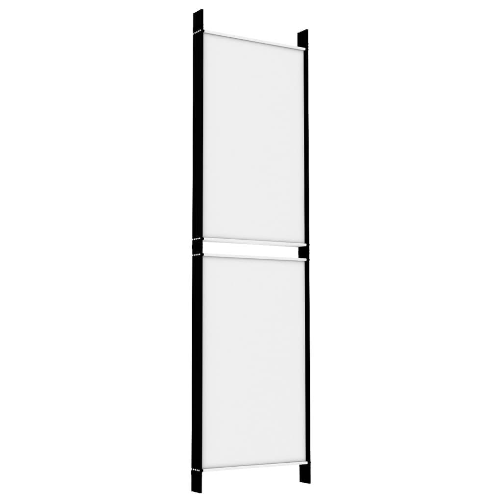 5-Panel Room Divider White 98.4"x70.9" Fabric at Set Shop and Smile