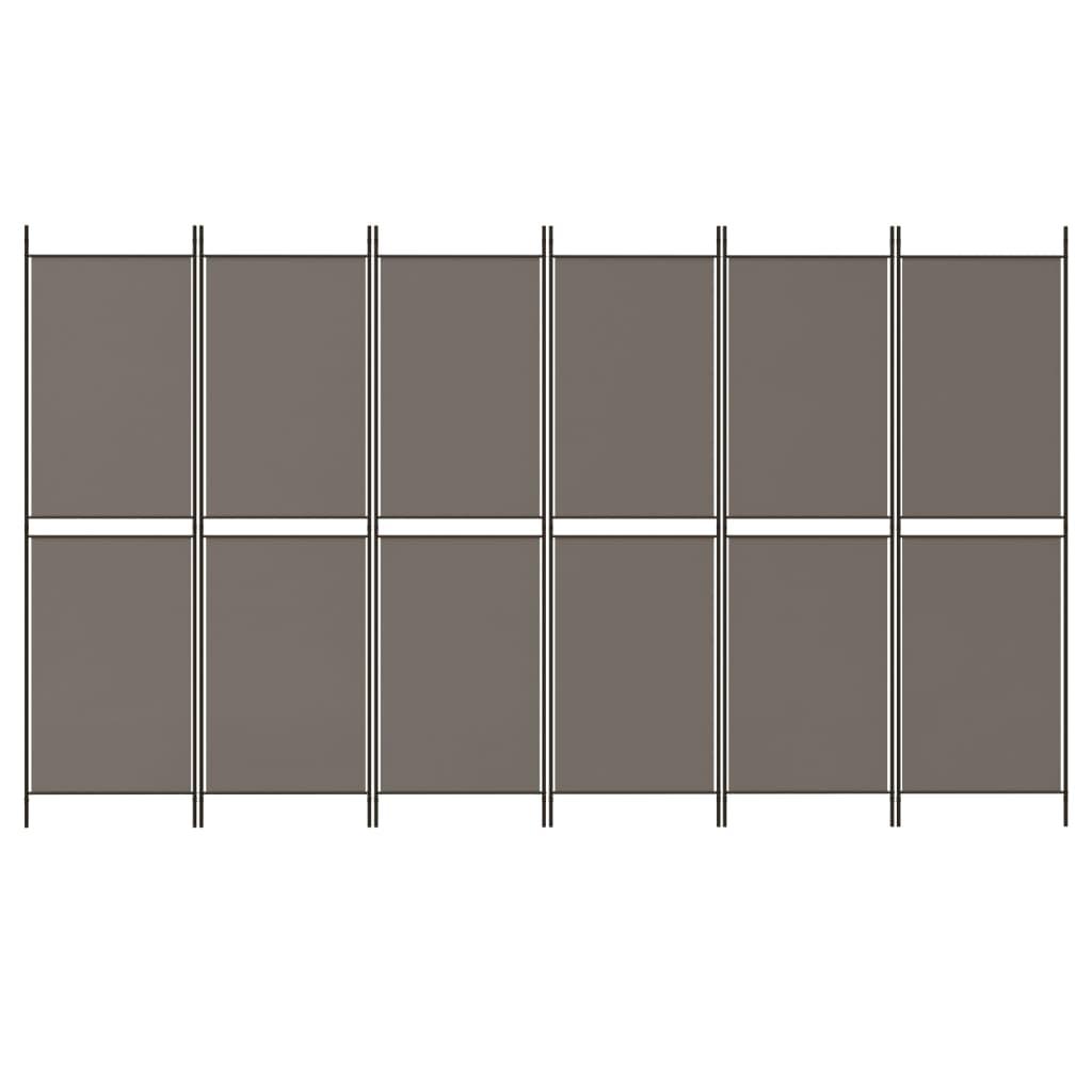 6-Panel Room Divider Anthracite 118.1"x70.9" Fabric at Set Shop and Smile