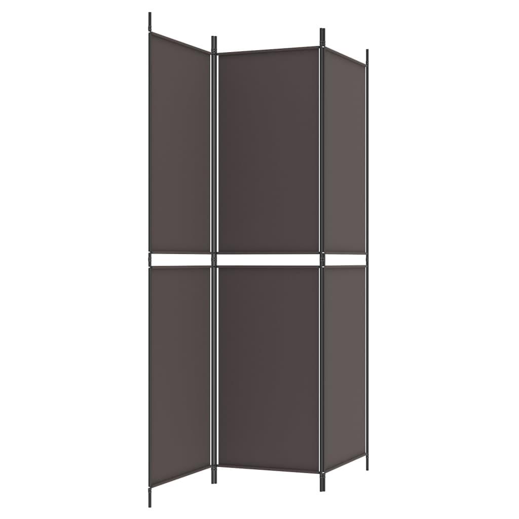 3-Panel Room Divider Brown 59.1"x78.7" Fabric at Set Shop and Smile