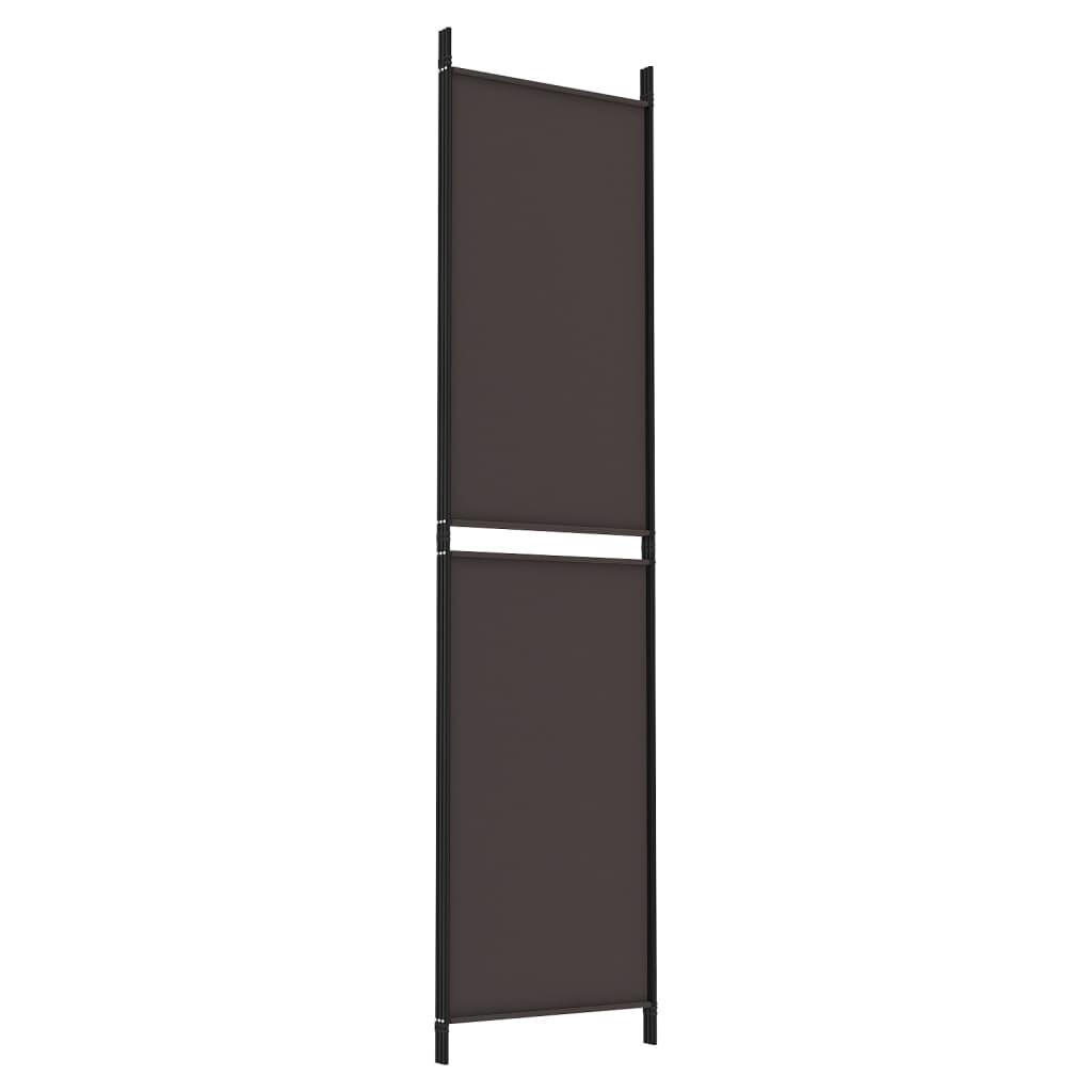 3-Panel Room Divider Brown 59.1"x78.7" Fabric at Set Shop and Smile