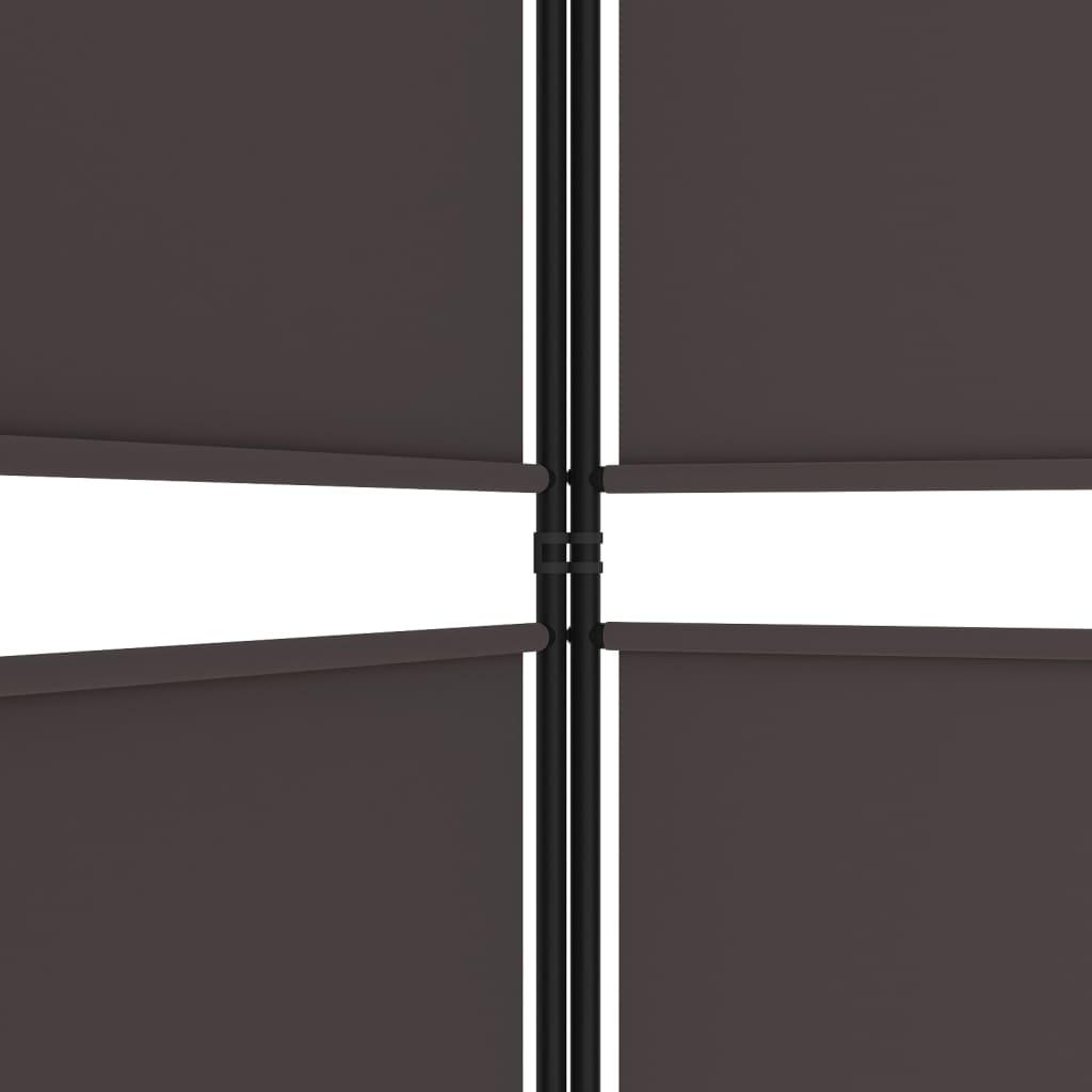 3-Panel Room Divider Brown 59.1"x78.7" Fabric at Set Shop and Smile