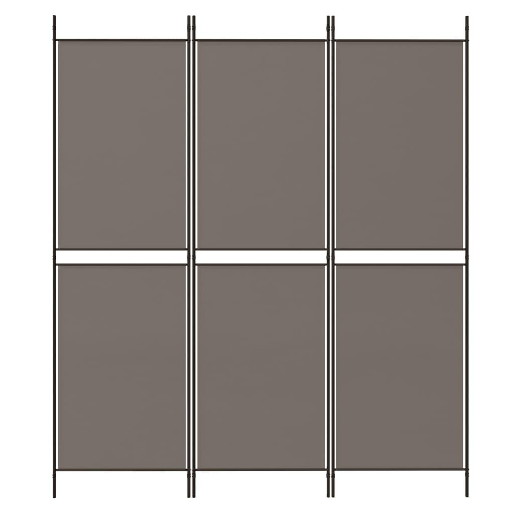 3-Panel Room Divider Anthracite 59.1"x78.7" Fabric at Set Shop and Smile