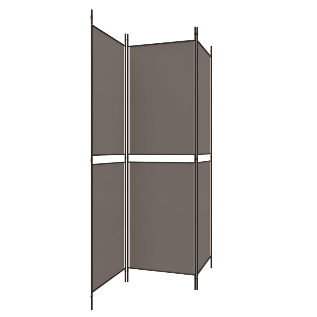 3-Panel Room Divider Anthracite 59.1"x78.7" Fabric at Set Shop and Smile