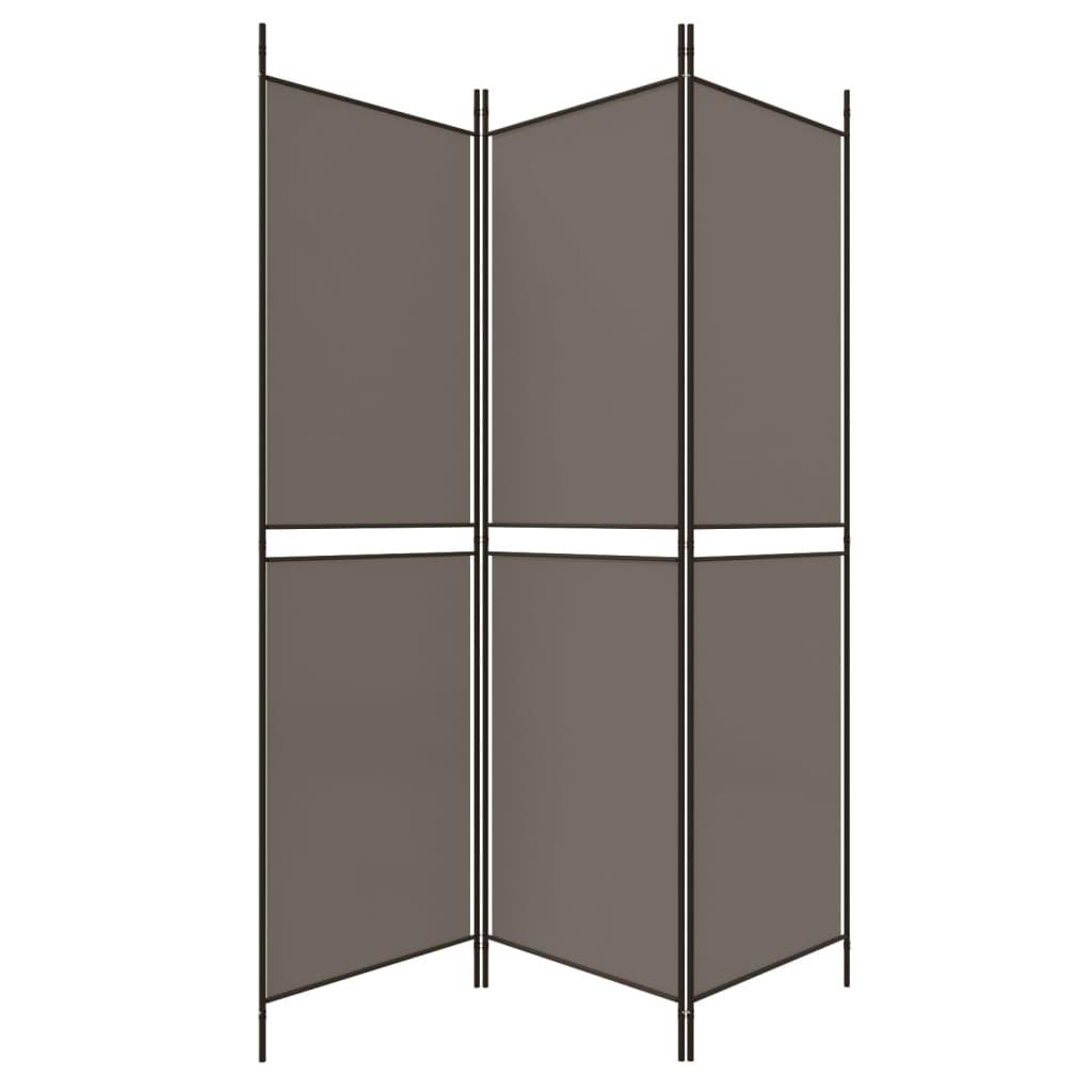 3-Panel Room Divider Anthracite 59.1"x78.7" Fabric at Set Shop and Smile
