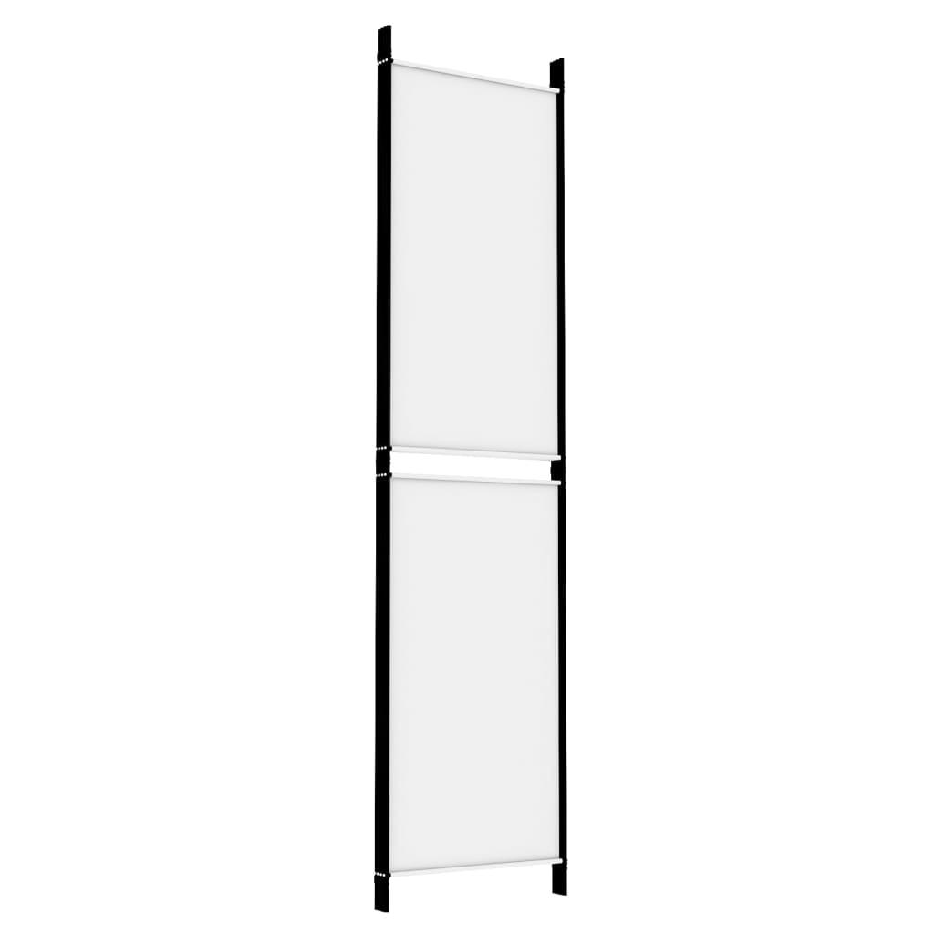 4-Panel Room Divider White 78.7"x78.7" Fabric at Set Shop and Smile