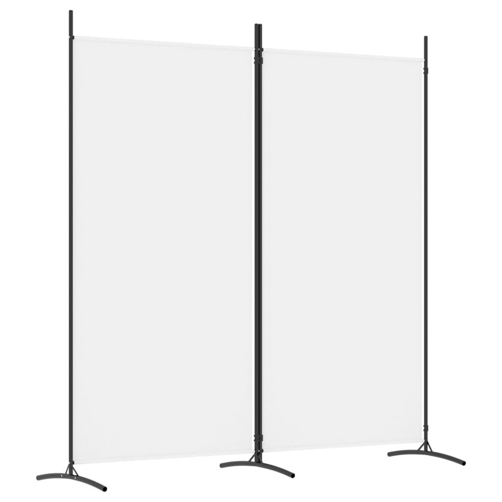 2-Panel Room Divider White 68.9"x70.9" Fabric at Set Shop and Smile