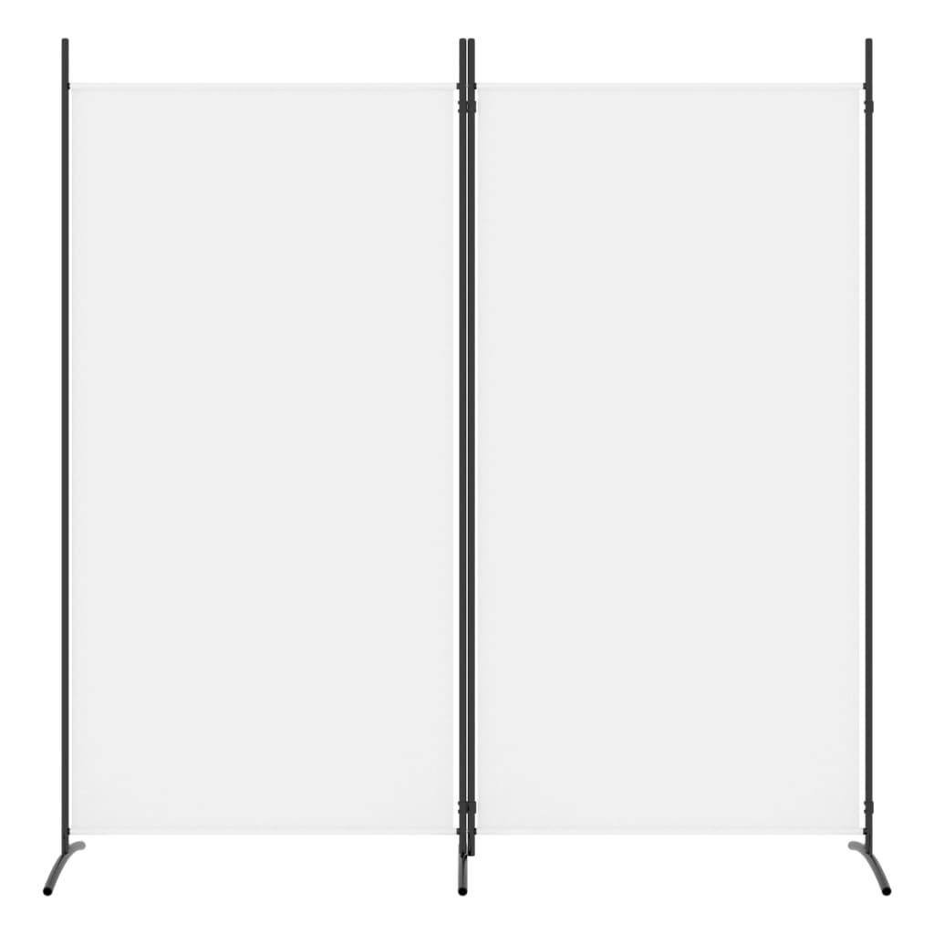 2-Panel Room Divider White 68.9"x70.9" Fabric at Set Shop and Smile