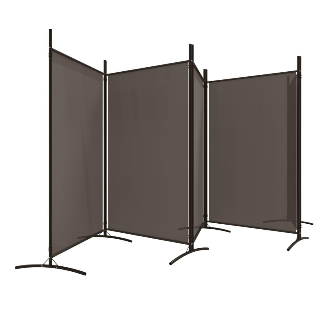 5-Panel Room Divider Anthracite 170.5"x70.9" Fabric at Set Shop and Smile