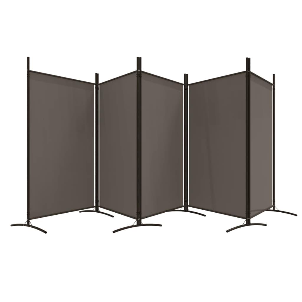 5-Panel Room Divider Anthracite 170.5"x70.9" Fabric at Set Shop and Smile