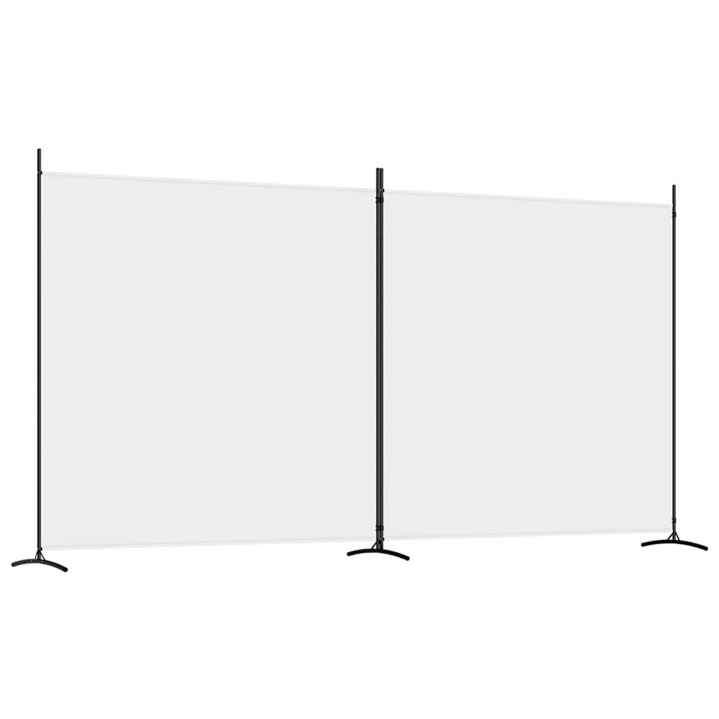 2-Panel Room Divider White 137"x70.9" Fabric at Set Shop and Smile