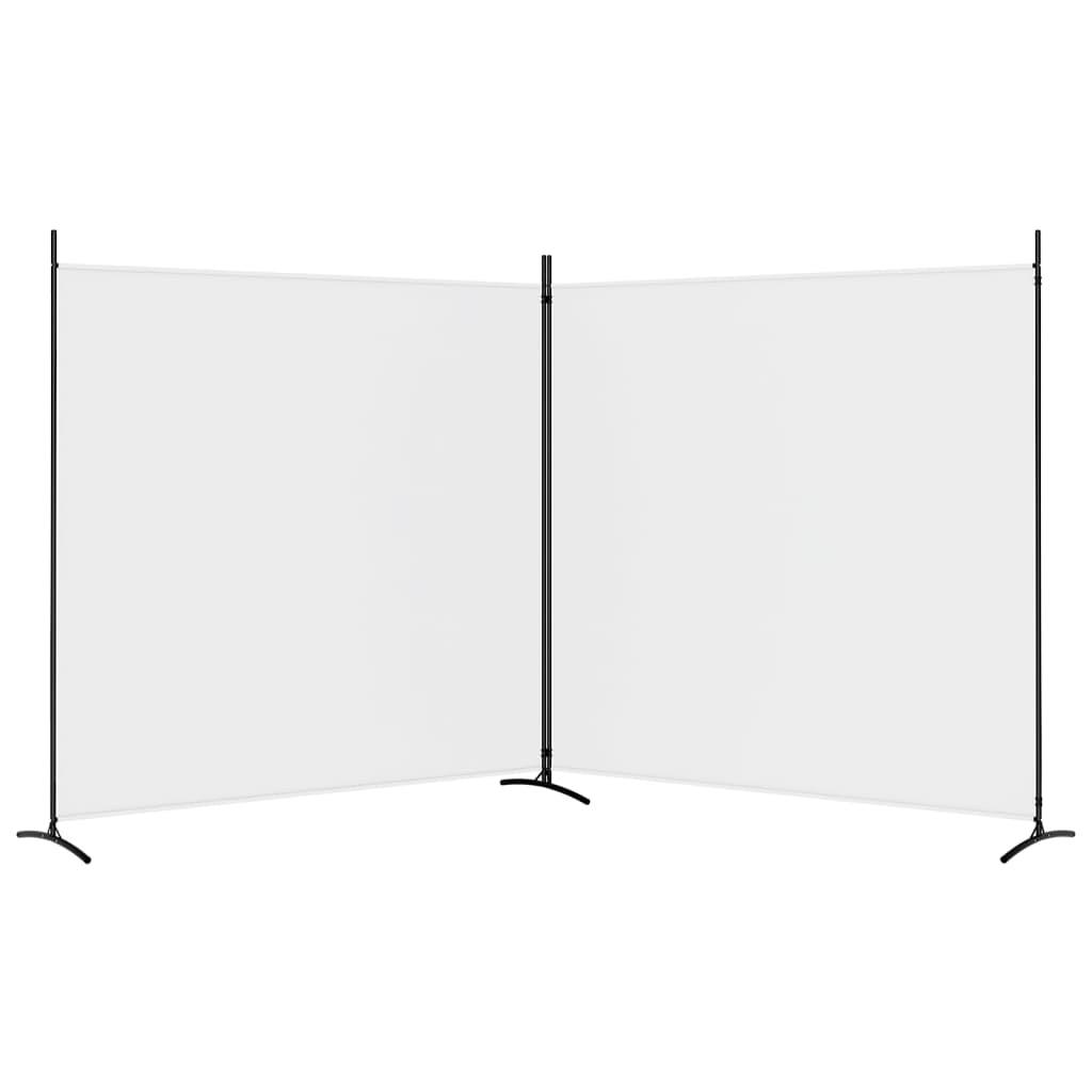 2-Panel Room Divider White 137"x70.9" Fabric at Set Shop and Smile