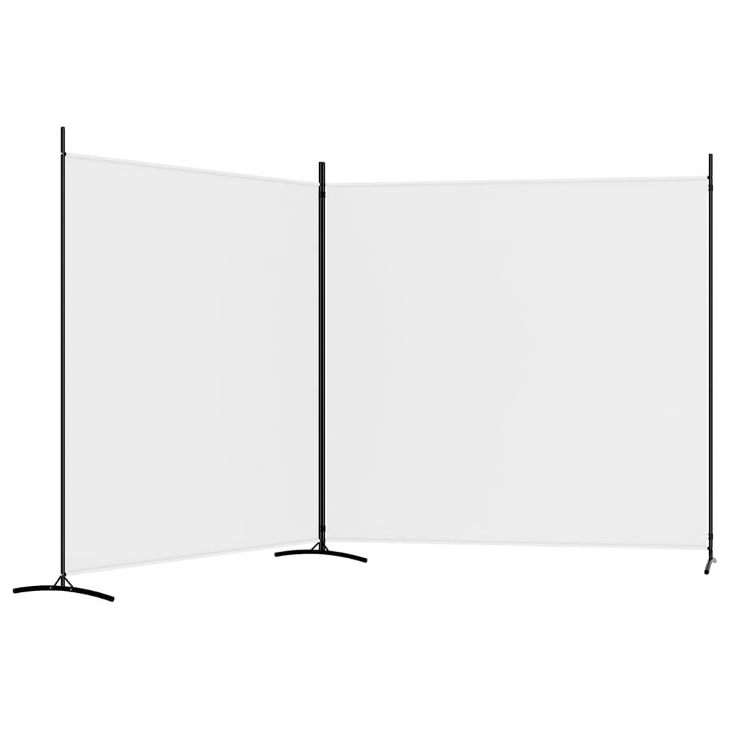 2-Panel Room Divider White 137"x70.9" Fabric at Set Shop and Smile