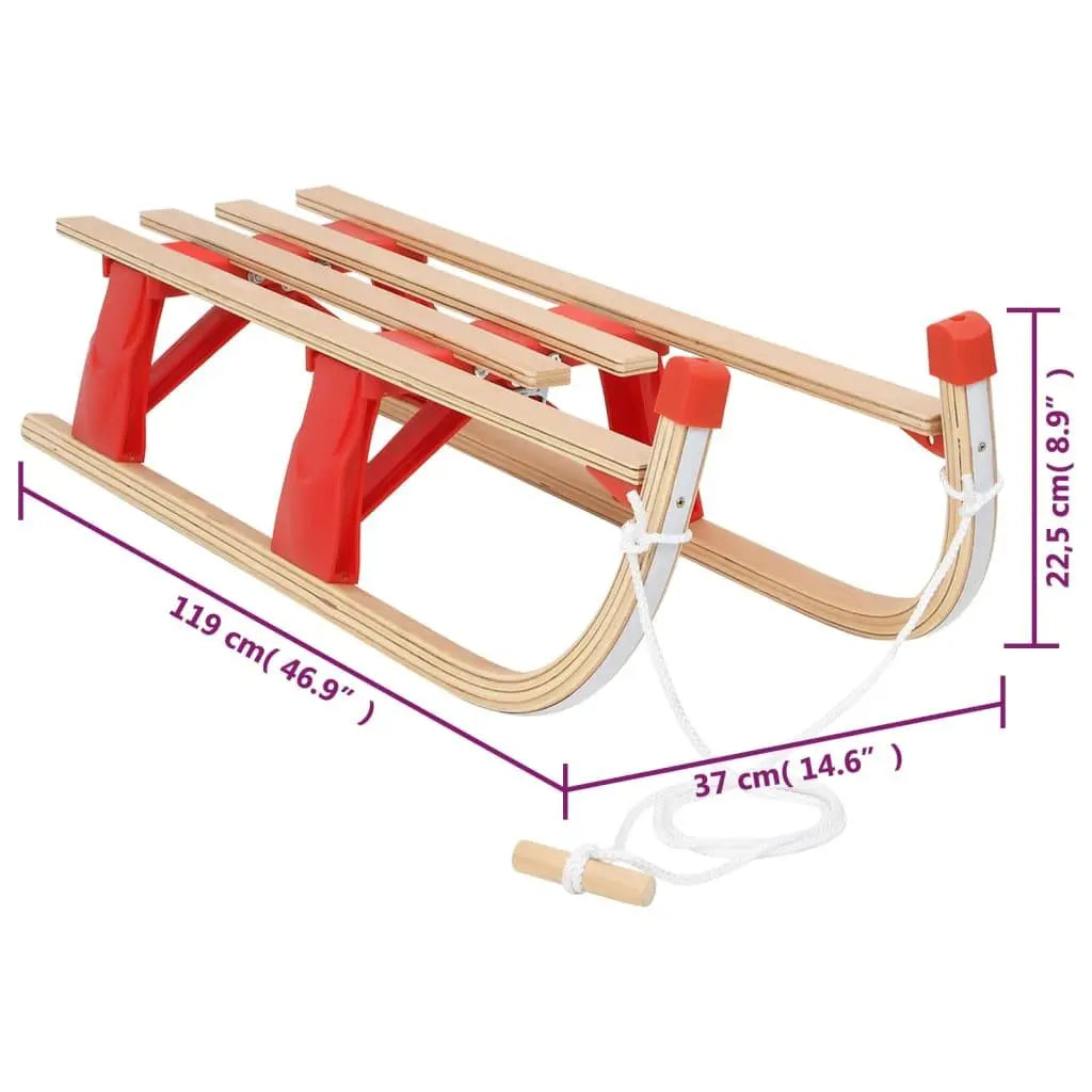 Folding Sledge Wood 43.3" at Set Shop and Smile