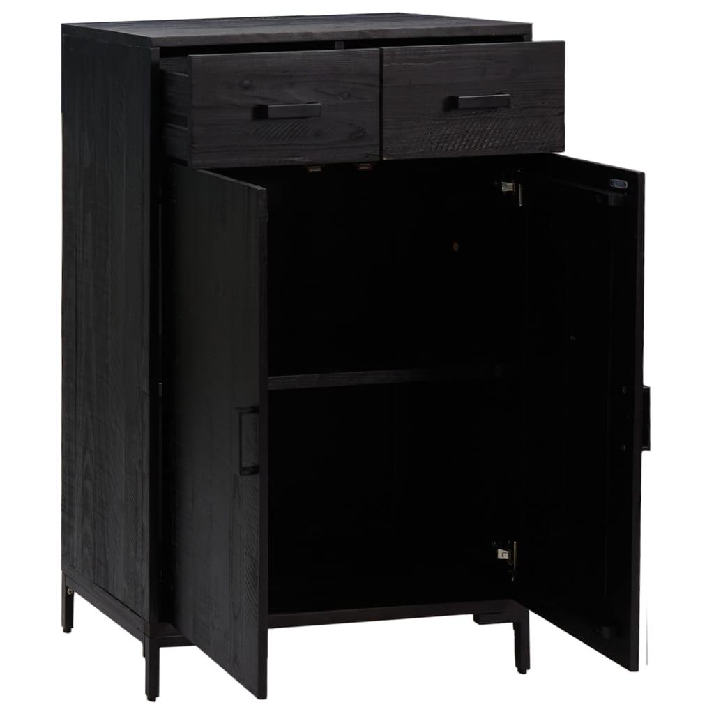 Shoe Rack Black 29.5"x15.7"x43.3" Solid Wood Pine at Set Shop and Smile