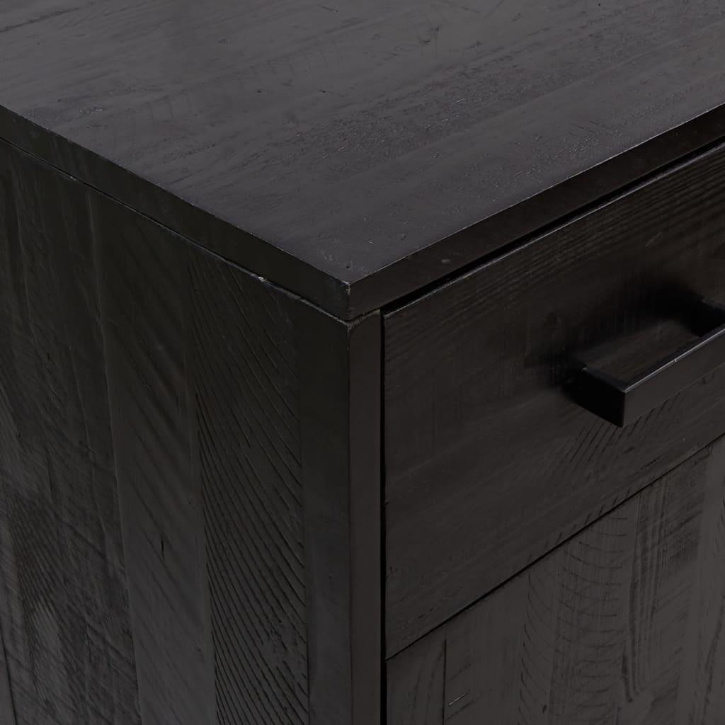 Shoe Rack Black 29.5"x15.7"x43.3" Solid Wood Pine at Set Shop and Smile