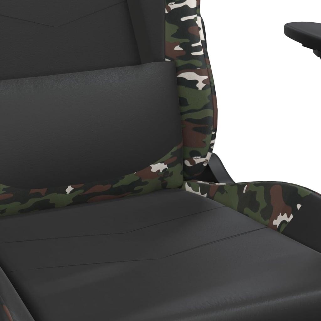 Gaming Chair with Footrest Black and Camouflage Faux Leather at Set Shop and Smile