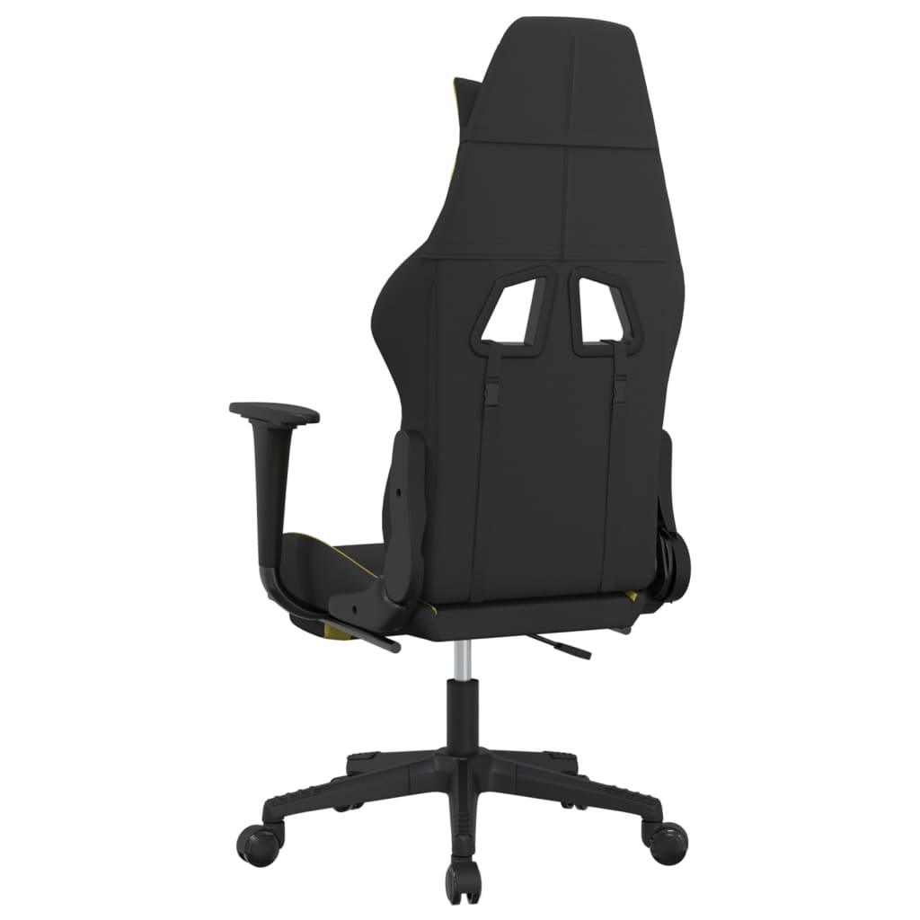 Gaming Chair with Footrest Black and Light Green Fabric at Set Shop and Smile