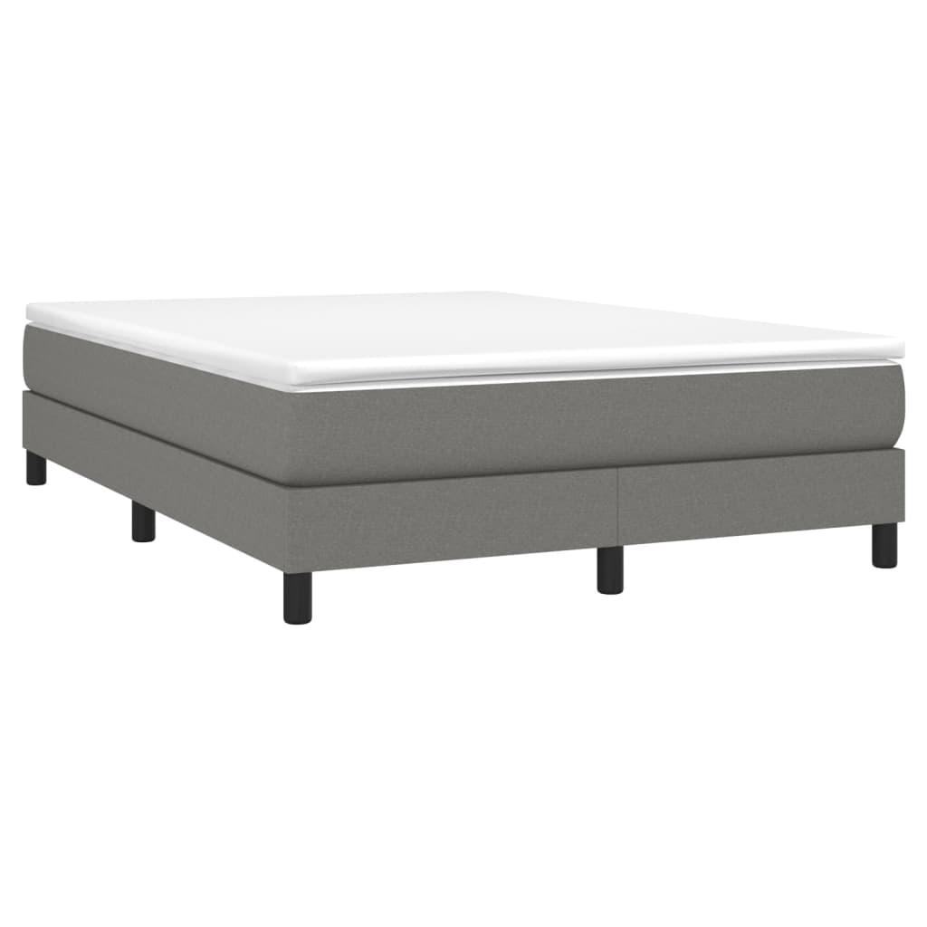 Box Spring Bed Frame Dark Gray 59.8"x79.9" Queen Fabric at Set Shop and Smile