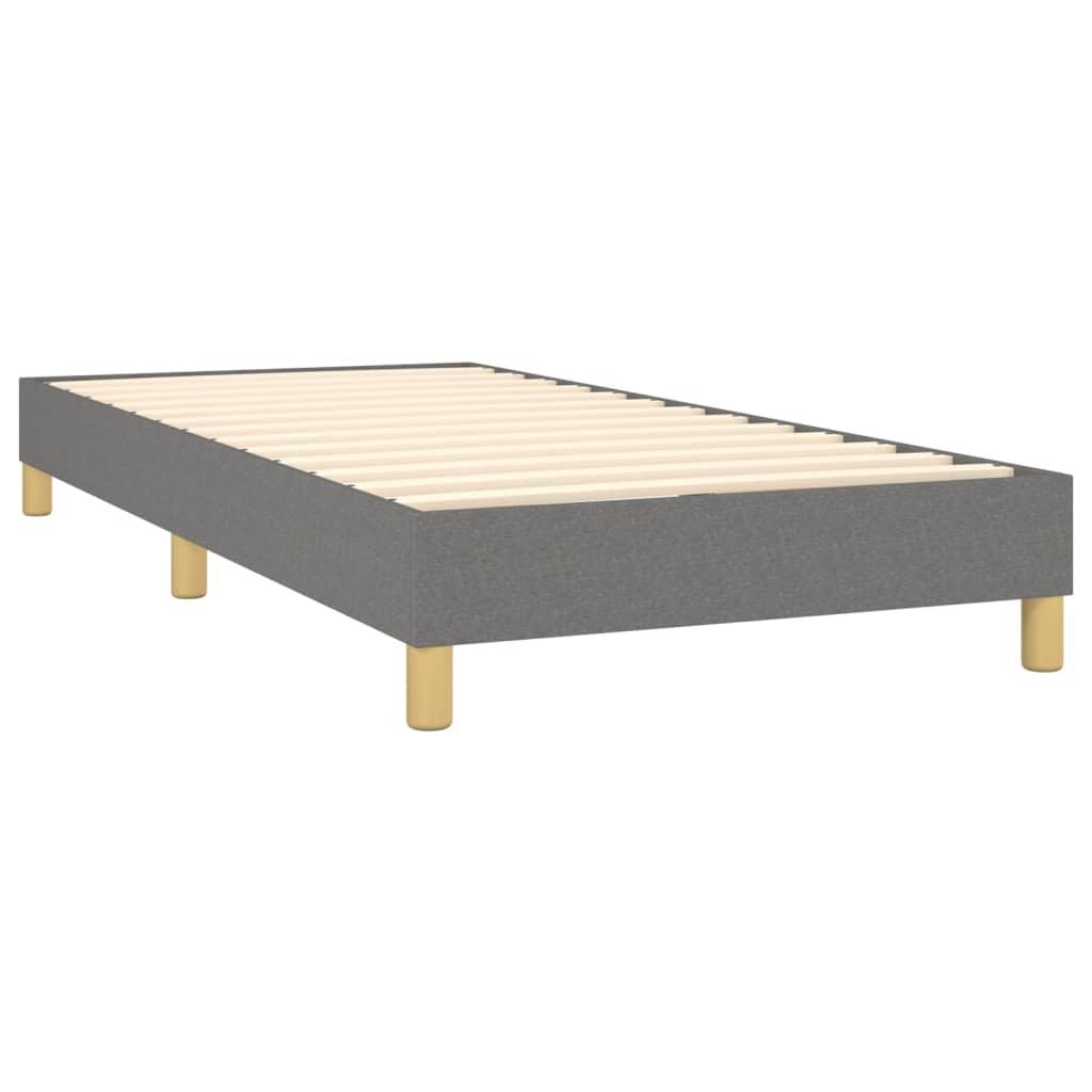 Box Spring Bed Frame Dark Gray 39.4"x74.8" Twin Fabric at Set Shop and Smile