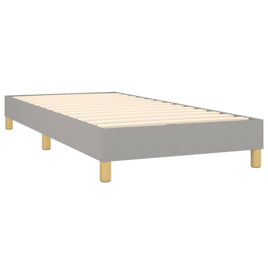Box Spring Bed Frame Light Gray 39.4"x79.9" Twin XL Fabric at Set Shop and Smile