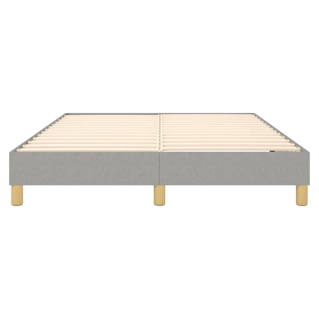 Box Spring Bed Frame Light Gray 59.8"x79.9" Queen Fabric at Set Shop and Smile