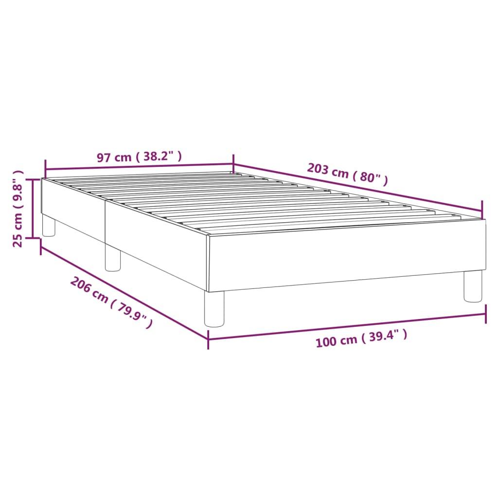 Box Spring Bed Frame White 39.4"x79.9" Twin XL Faux Leather at Set Shop and Smile