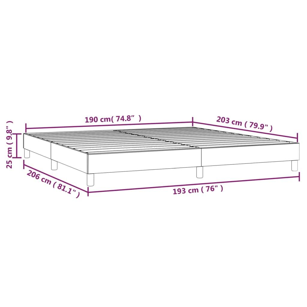 Box Spring Bed Frame Black 76"x79.9" King Faux Leather at Set Shop and Smile