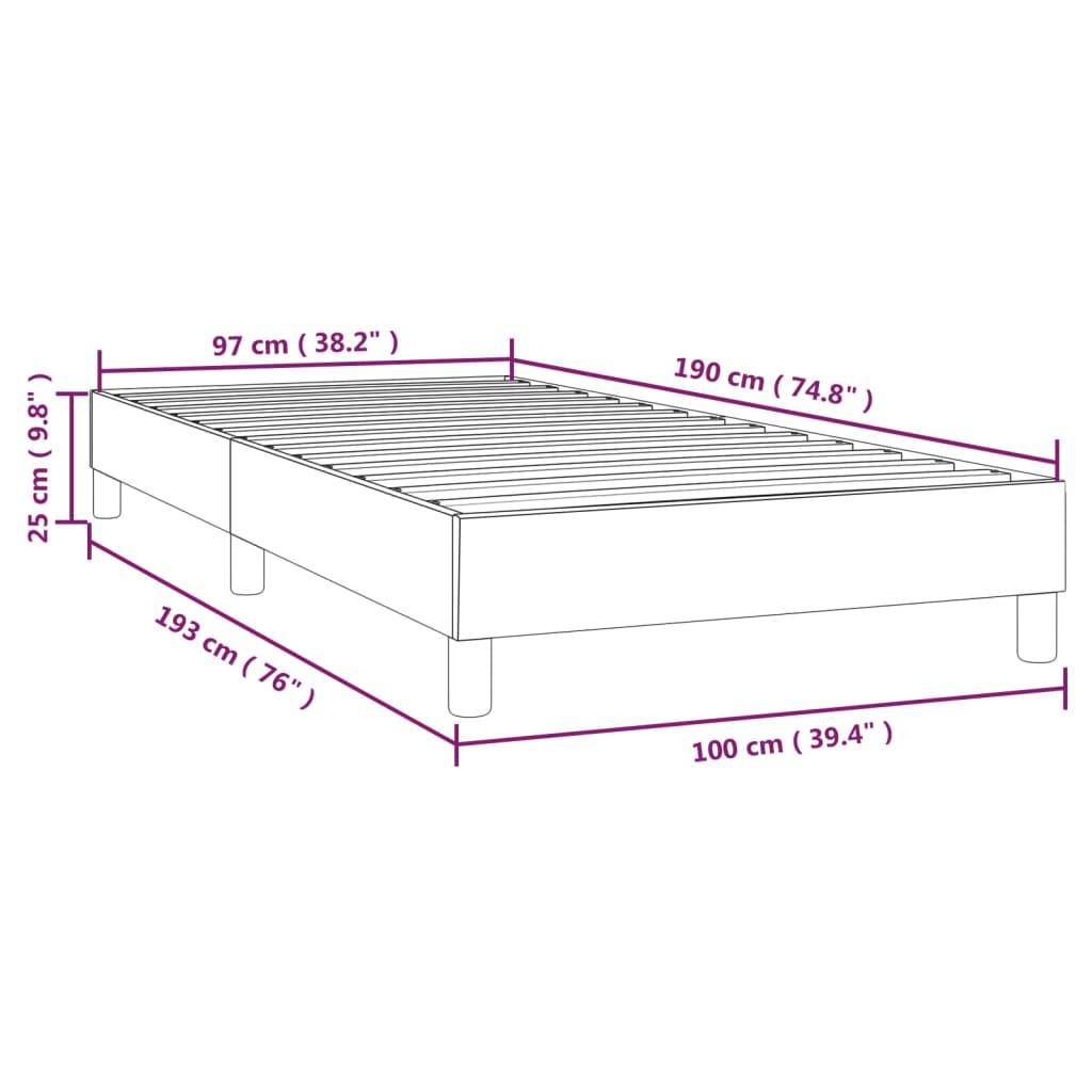 Box Spring Bed Frame Light Gray 39.4"x74.8" Twin Velvet at Set Shop and Smile