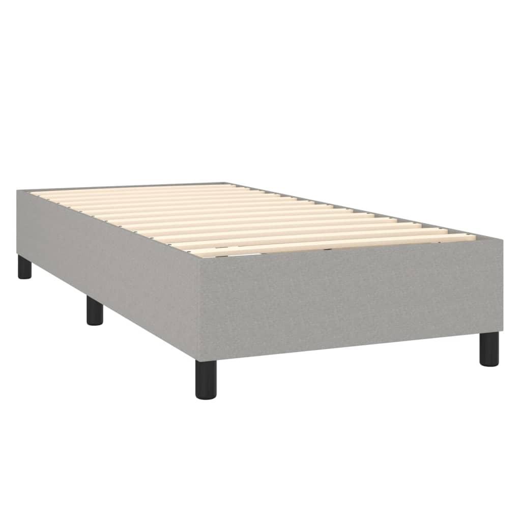 Box Spring Bed Frame Light Gray 39.4"x74.8" Twin Fabric at Set Shop and Smile