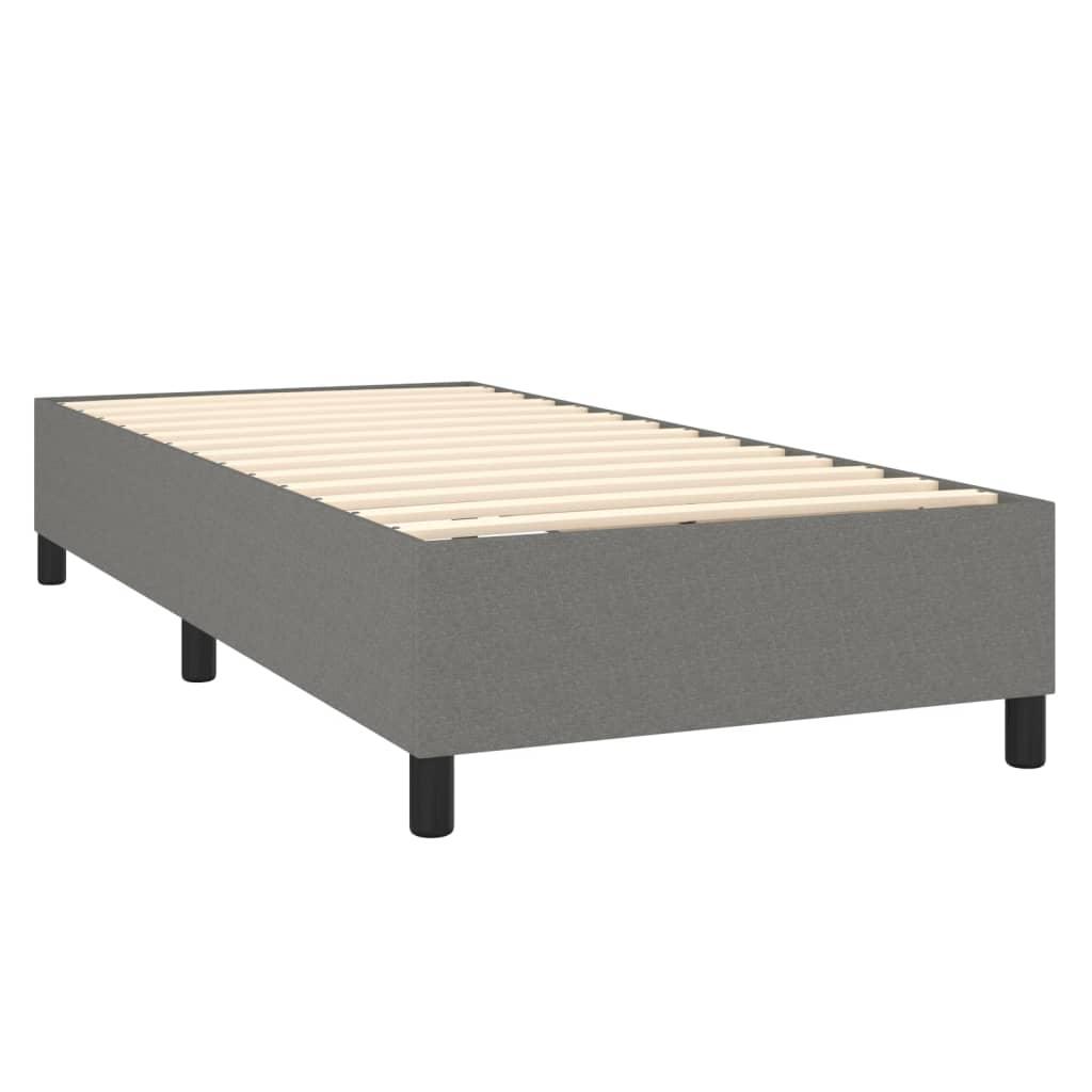Box Spring Bed Frame Dark Gray 39.4"x74.8" Twin Fabric at Set Shop and Smile