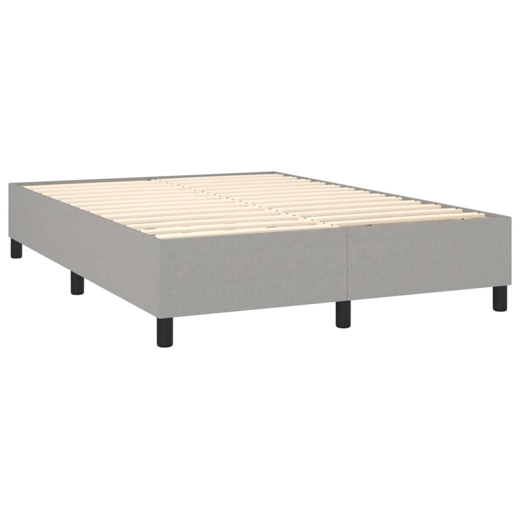 Box Spring Bed Frame Light Gray 53.9"x74.8" Full Fabric at Set Shop and Smile
