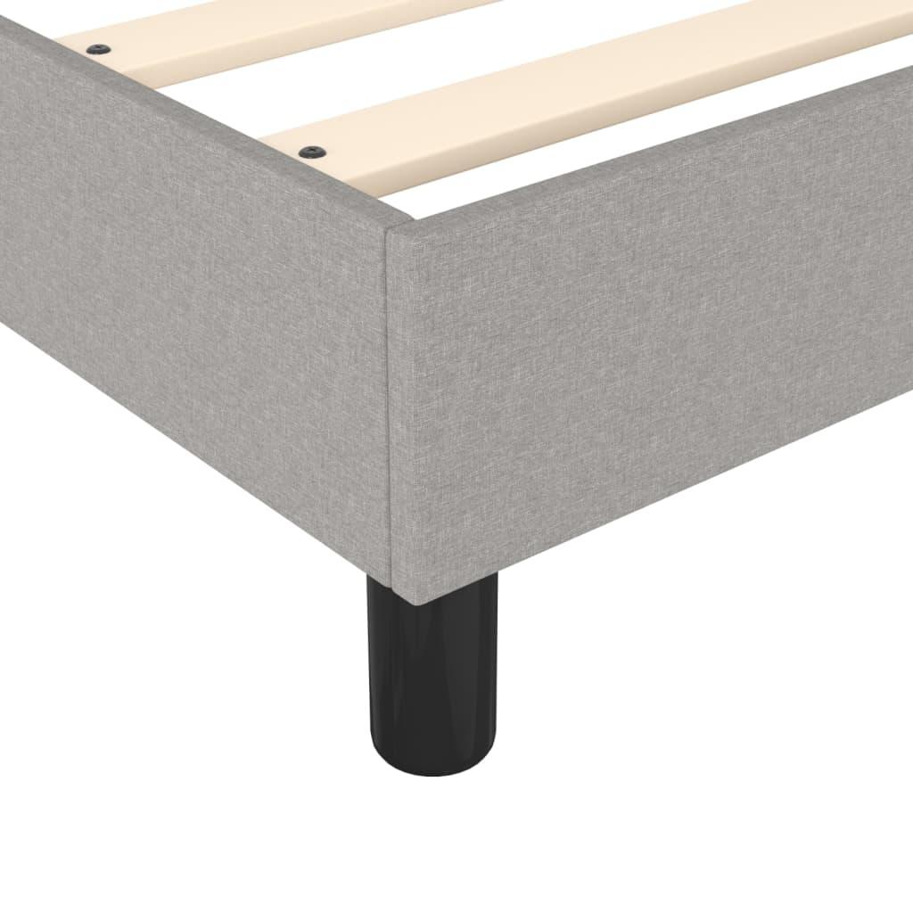 Box Spring Bed Frame Light Gray 76"x79.9" King Fabric at Set Shop and Smile