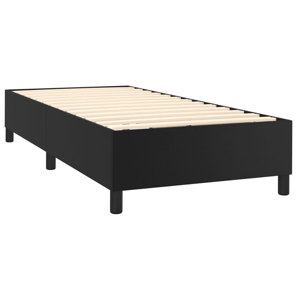 Box Spring Bed Frame Black 39.4"x79.9" Twin XL Faux Leather at Set Shop and Smile