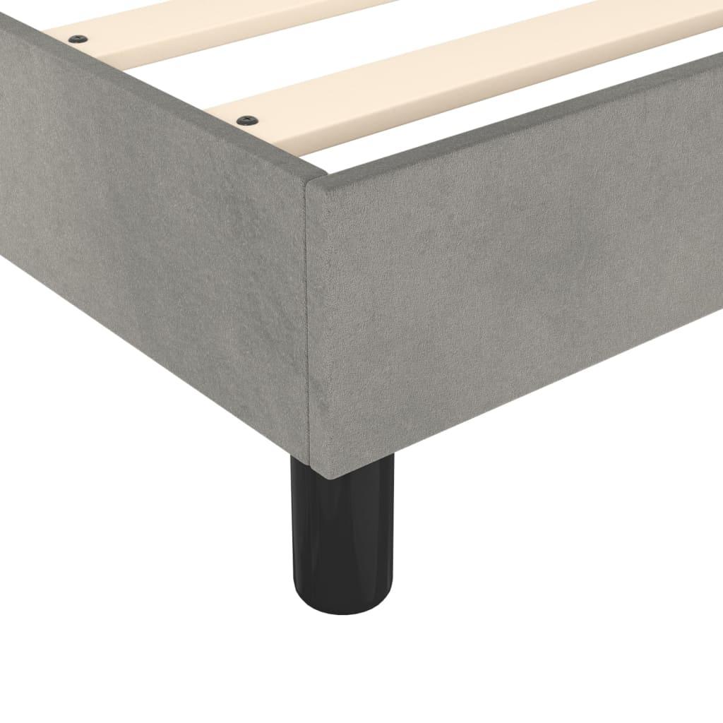 Box Spring Bed Frame Light Gray 39.4"x79.9" Twin XL Velvet at Set Shop and Smile