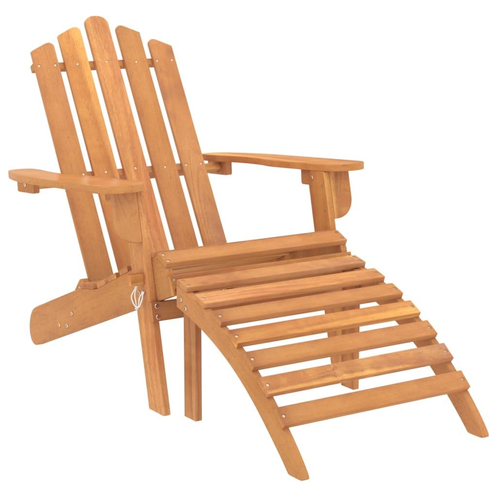 Patio Adirondack Chairs with Footrests 2 pcs Solid Wood Acacia at Set Shop and Smile