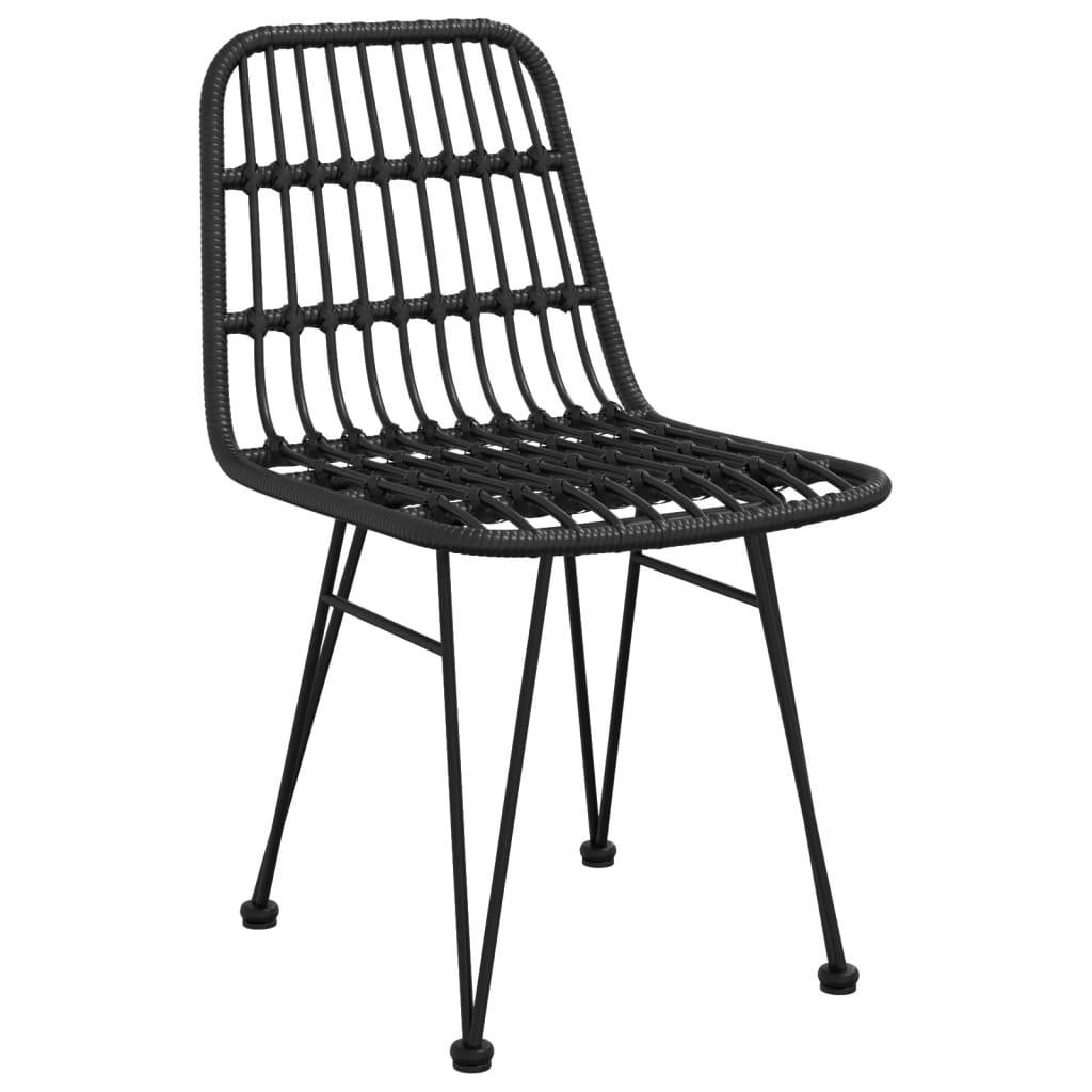 Patio Chairs 2 pcs Black 18.9"x24.4"x33.1" PE Rattan at Set Shop and Smile