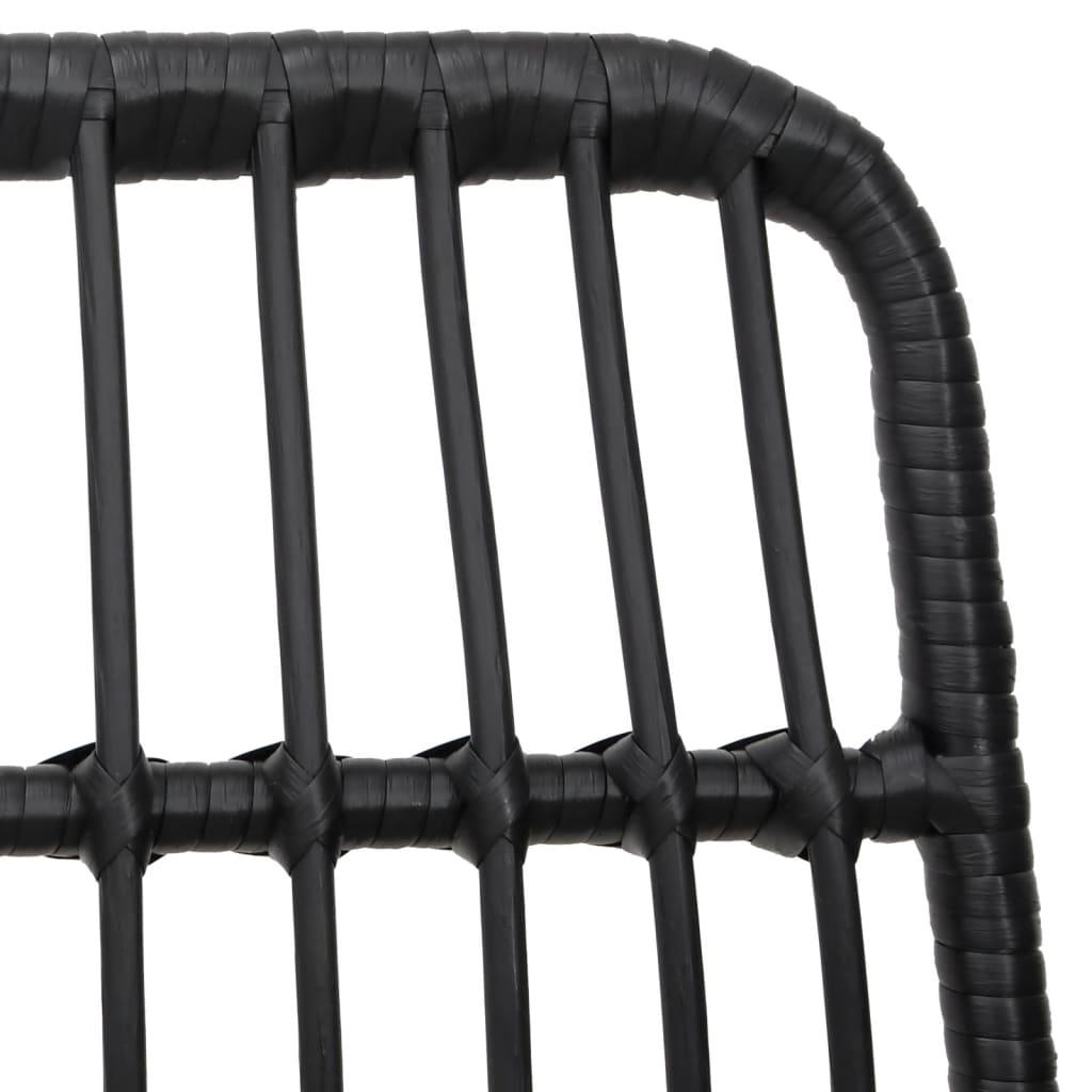 Patio Chairs 2 pcs Black 18.9"x24.4"x33.1" PE Rattan at Set Shop and Smile