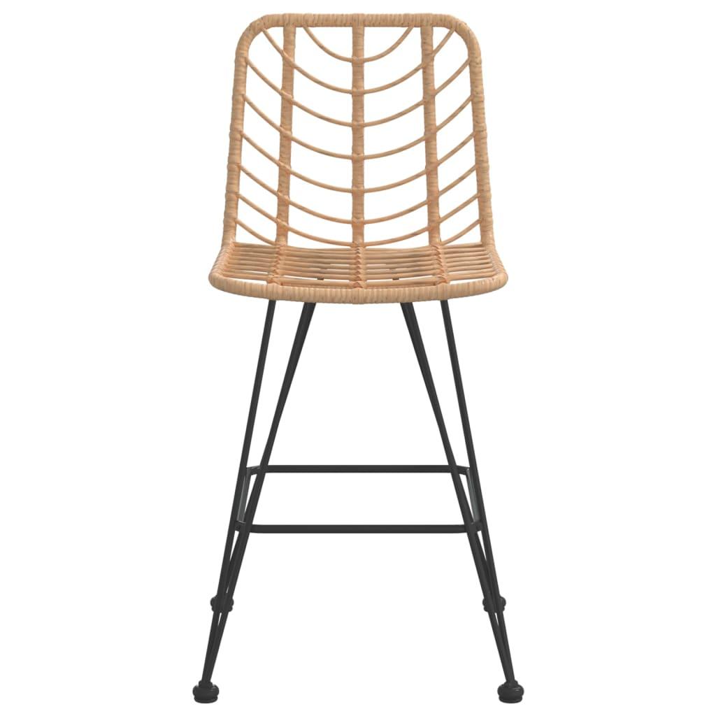Bar Stools 2 pcs 17.7"x22"x40.7" PE Rattan and Steel at Set Shop and Smile