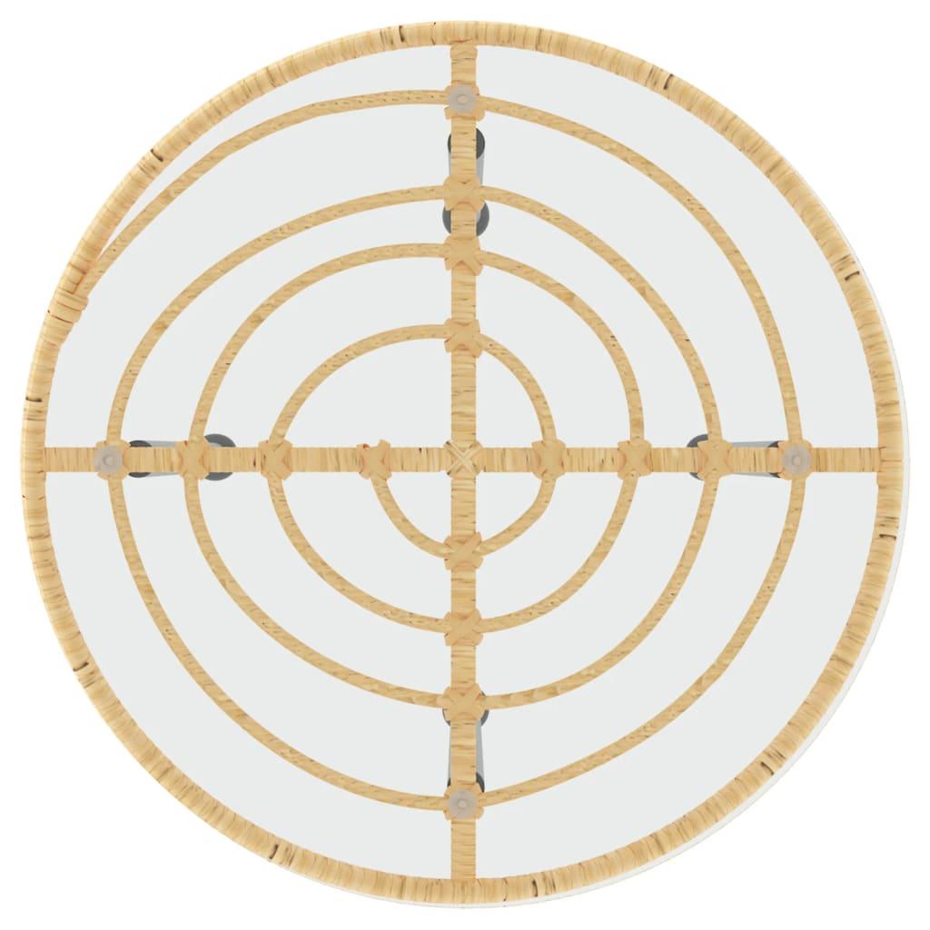 Dining Table Ø19.7" Tempered Glass and Steel at Set Shop and Smile