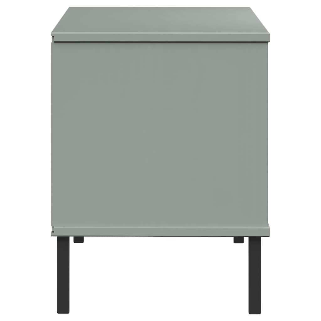 Shoe Rack with Metal Legs Gray 41.7"x13.8"x17.7" Solid Wood OSLO at Set Shop and Smile