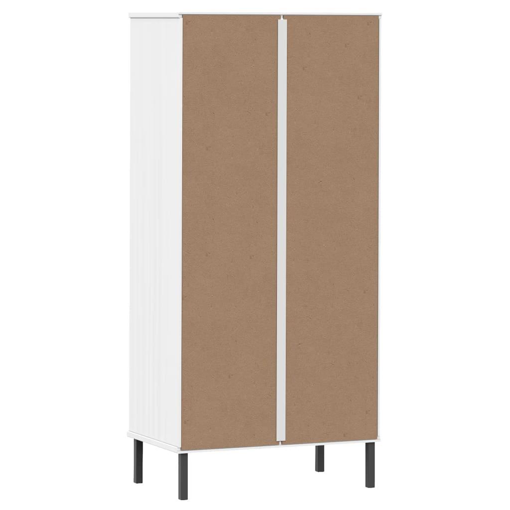 Bookcase with 2 Drawers White 23.6"x13.8"x50.6" Solid Wood OSLO at Set Shop and Smile