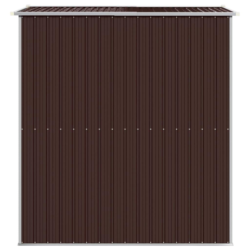 Garden Shed Dark Brown 75.6"x75.2"x87.8" Galvanized Steel at Set Shop and Smile