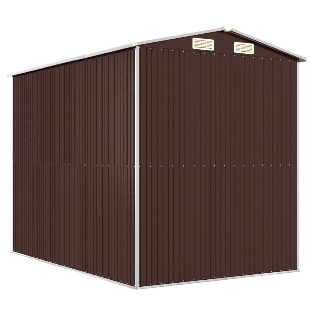 Garden Shed Dark Brown 75.6"x107.9"x87.8" Galvanized Steel at Set Shop and Smile