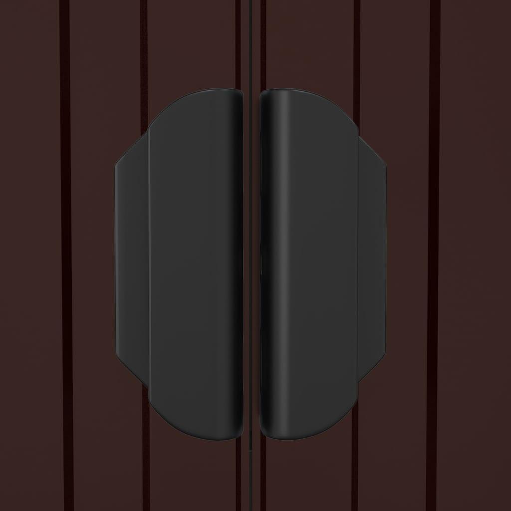 Garden Shed Dark Brown 75.6"x107.9"x87.8" Galvanized Steel at Set Shop and Smile