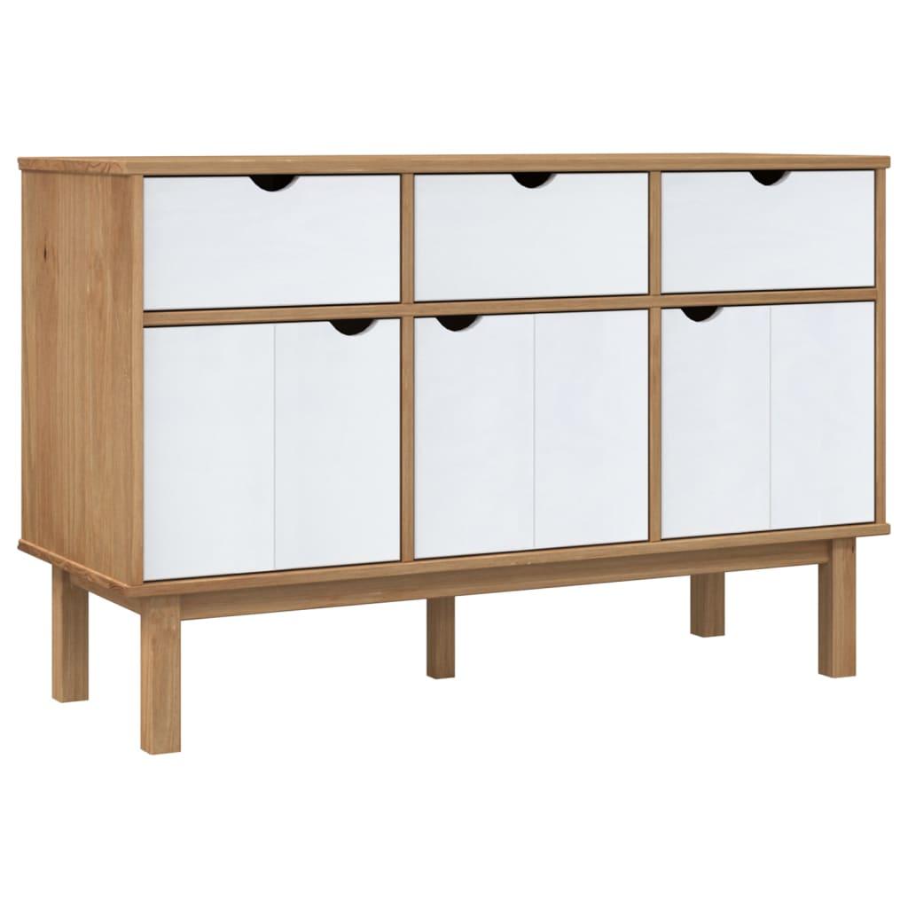 Sideboard OTTA Brown and White 44.9"x16.9"x28.9" Solid Wood Pine at Set Shop and Smile